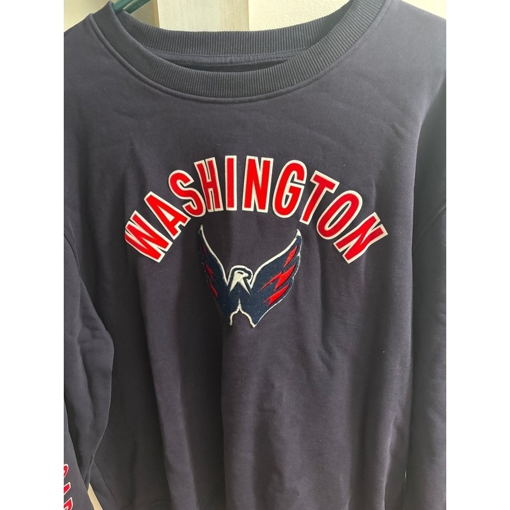 Washington Capitals NHL Sweatshirt Mens 2XL Navy Blue Crewneck Weagle